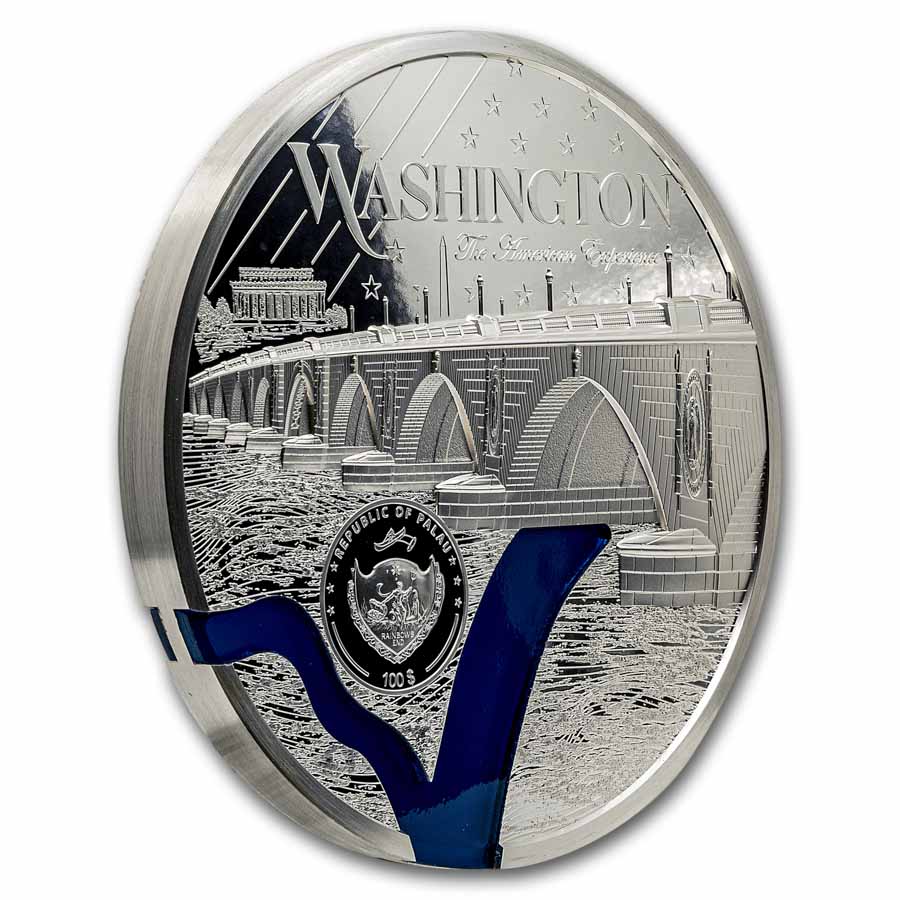 2025 Palau 1 kilo Silver Tiffany Art Metropolis: Washington D.C.